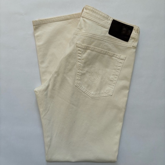 AG Adriano Goldschmied The Graduate White Pants Men’s 33x34 Cotton - Picture 12 of 12
